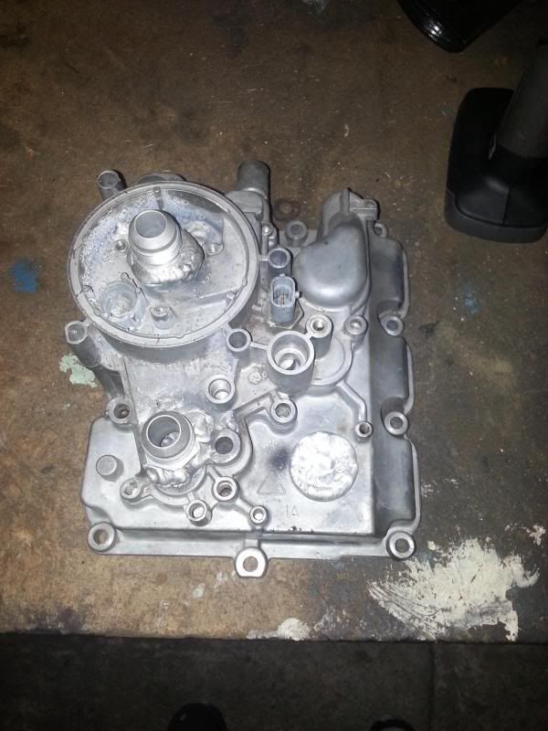 6.0 homemade remote oil cooler setup Ford Power Stroke Nation