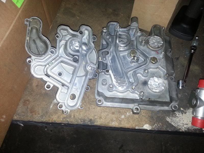 6.0 homemade remote oil cooler setup Ford Power Stroke Nation