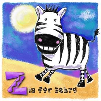 Z is for ZEBRA Zebra Cartoon