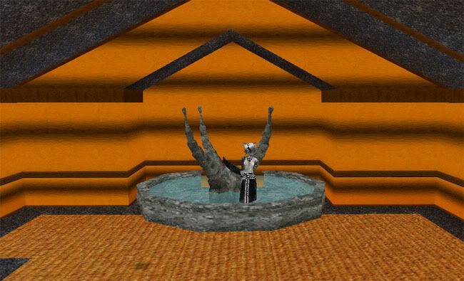 Dark Marble Fountain in the Haunted Halloween Home
