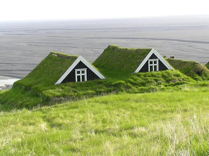 скандинавсі будинки з торфу