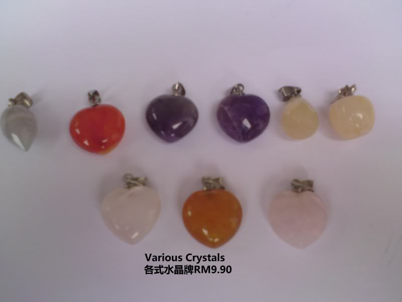 Various crystals 各式水晶牌 (With price)RM9.90