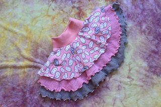 Cranky clouds on pink skirty, soaker free, M/L
