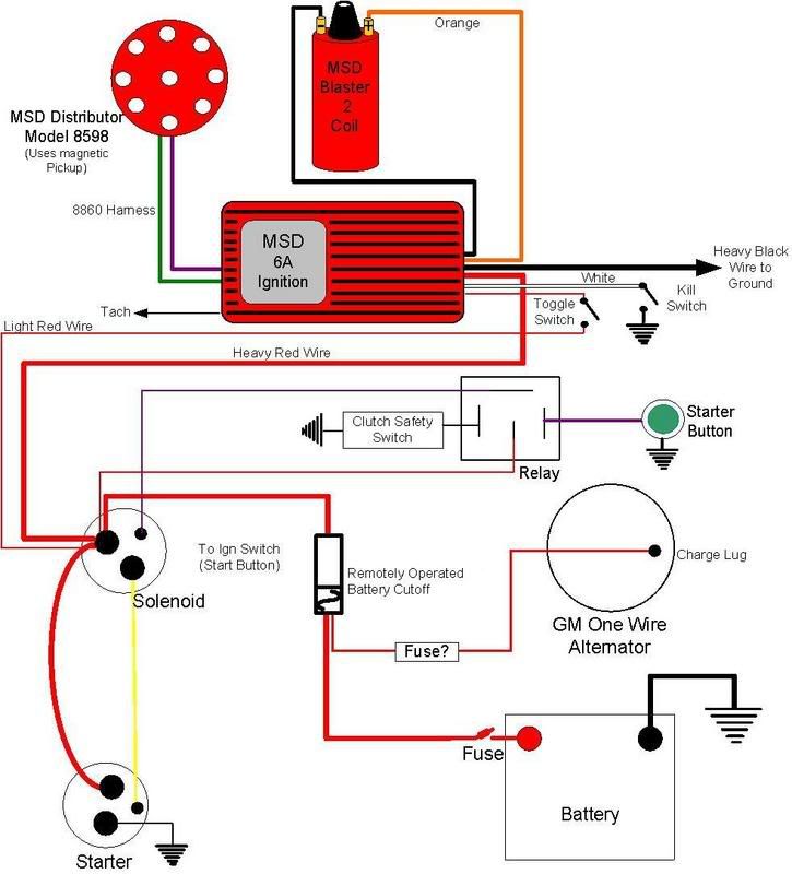 Wiring Of Solenoid Switch W Msd And Starter Ffcars | Wire