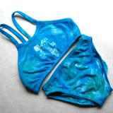 SALE! Green/Blue Batik Bathing Suit, Girl's 5/6