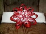 Red Flower Bow Hairband