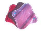 Mini AIO Menstrual Pads With Wings: Velvet Colors (Fleece Barrier)