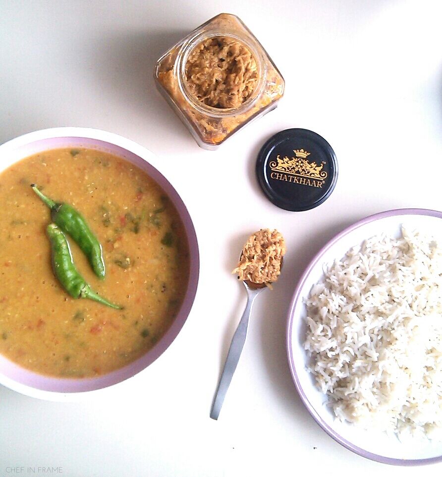 Daal chawal Daal chawal with chicken pickle