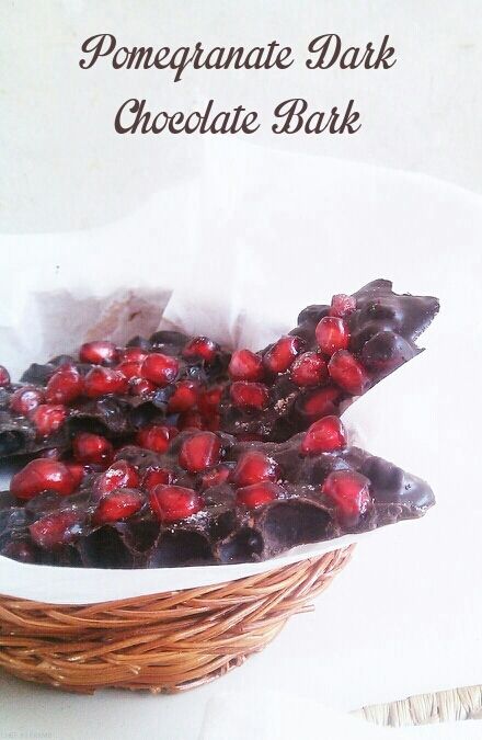 Pomegranate Dark Chocolate Bark Pomegranate Dark Chocolate Bark with Black Salt