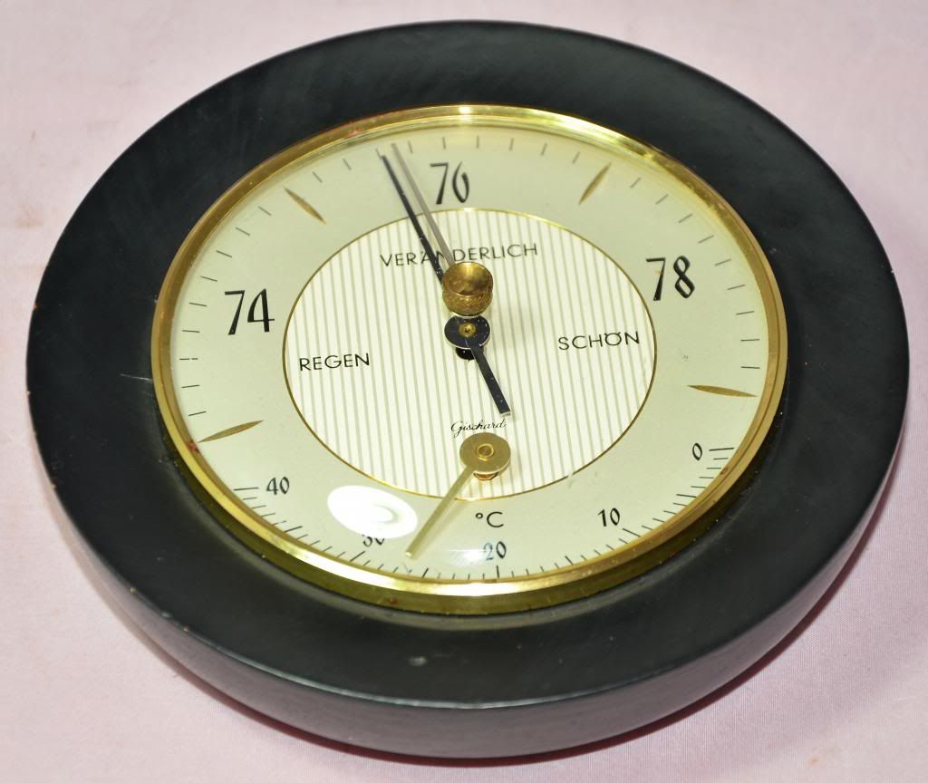 VINTAGE ANTIQUE GISCHARD GERMANY BAROMETER / THERMOMETER 11street