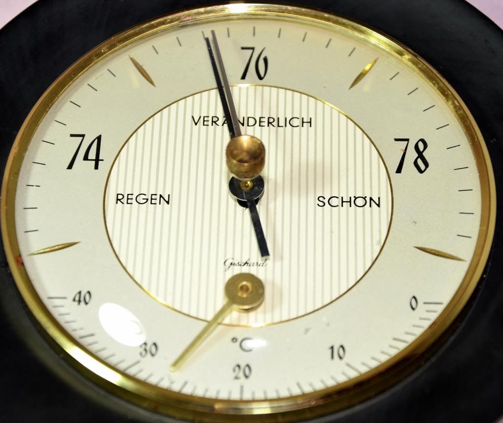VINTAGE ANTIQUE GISCHARD GERMANY BAROMETER / THERMOMETER 11street