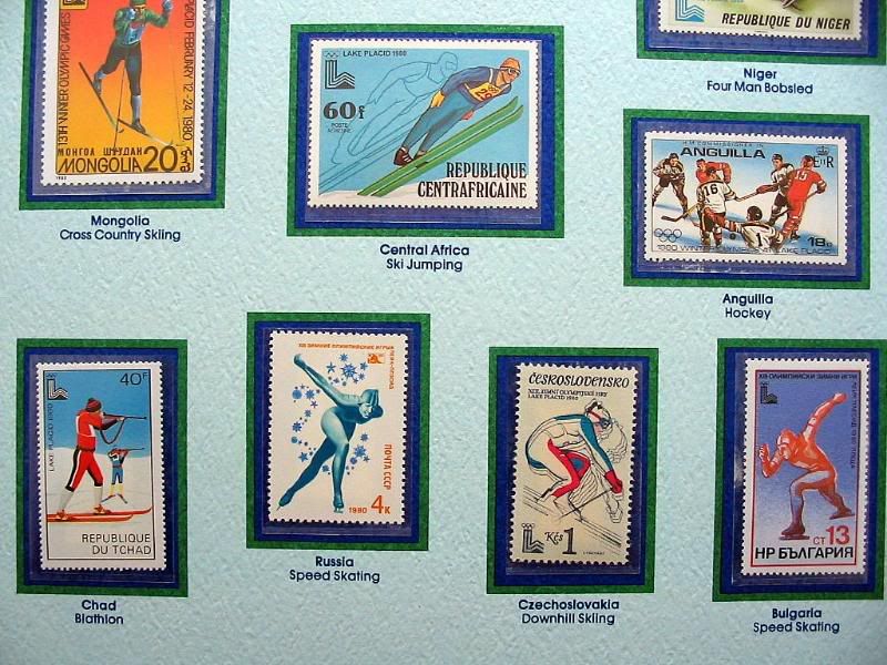 1980 WINTER OLYMPICS STAMPS ART PANEL eBay