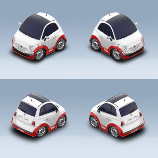 My version of skin for Fiat 500 which is transparent so you can choose what