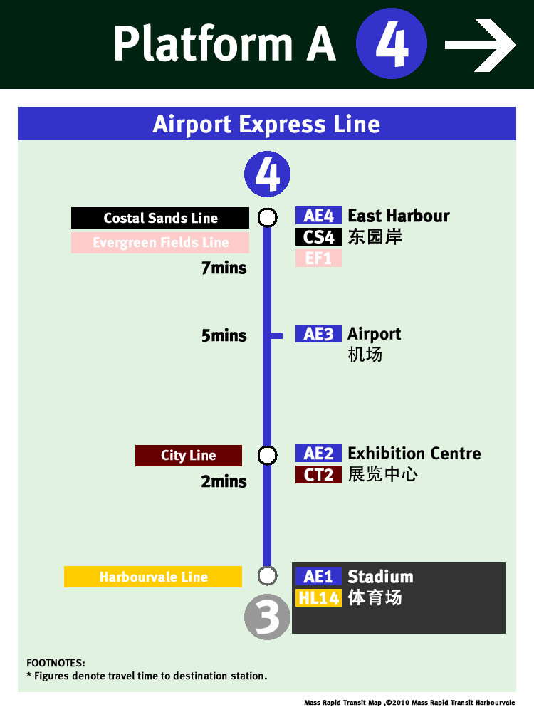 Map of Airport Express Line