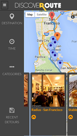 Sidebar nav drawer for changing past selections