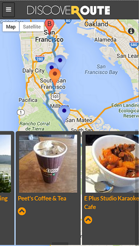 Carousel list of detour destinations