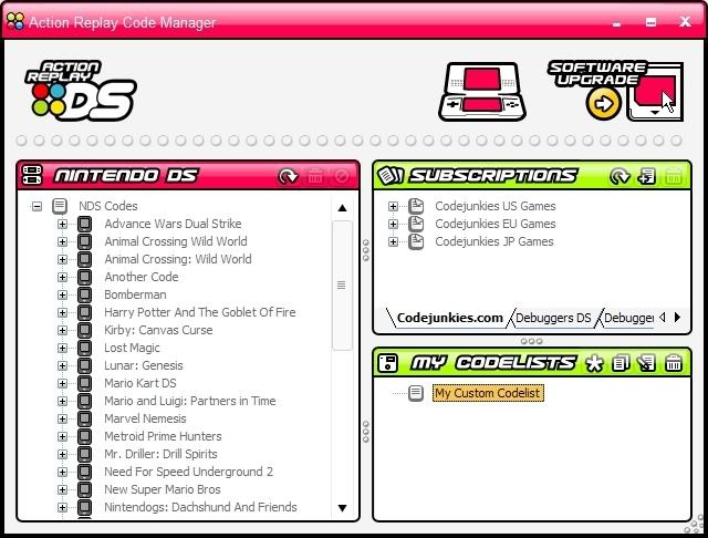 action replay ds software download windows 7